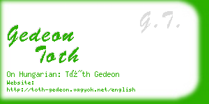 gedeon toth business card